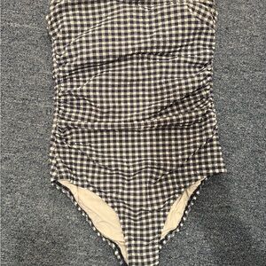 J.Crew Women’s M Checkered One-Piece Swimsuit